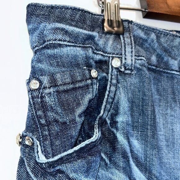 JUDY BLUE Distressed Dark Wash Denim Jeans Size 1XL - Picture 2 of 11